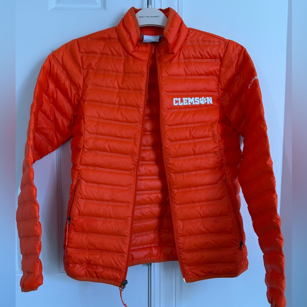 Orange Clemson Columbia Puffer Jacket